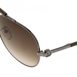 Pre Owned Givenchy Beige and Silver SGVA13 Aviator Sunglasses