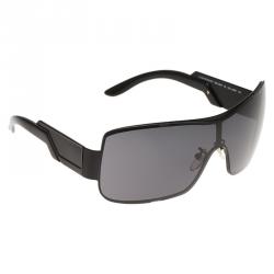 Pre Owned Givenchy Black SGV323V Shield Sunglasses
