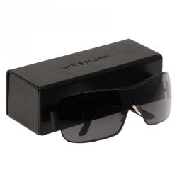 Pre Owned Givenchy Black SGV323V Shield Sunglasses
