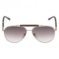 Pre Owned Givenchy Gold and Black SGV461V Aviator Sunglasses 