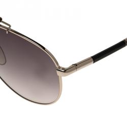Pre Owned Givenchy Gold and Black SGV461V Aviator Sunglasses 