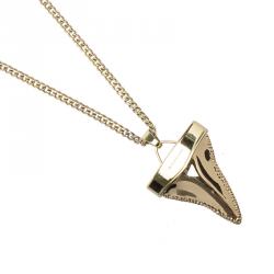 Pre Owned قلادة جيفنشي دلاية سن قرش ذهبية اللون 