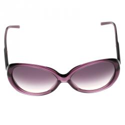 Pre Owned Givenchy Purple SGV 725 Oversized Sunglasses