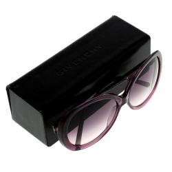 Pre Owned Givenchy Purple SGV 725 Oversized Sunglasses