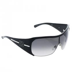 Pre Owned Givenchy Black SGV 661S Shield Sunglasses