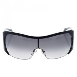 Pre Owned Givenchy Black SGV 661S Shield Sunglasses
