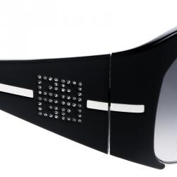 Pre Owned Givenchy Black SGV 661S Shield Sunglasses