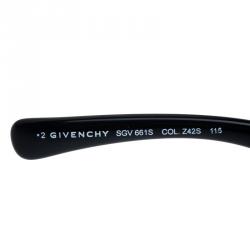 Pre Owned Givenchy Black SGV 661S Shield Sunglasses