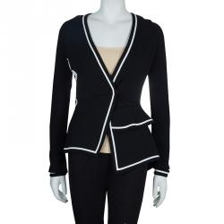 Pre Owned جاكيت جيفنشي مطرز بأبليك كرانيش تريكو أسود XS