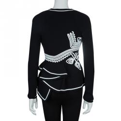 Pre Owned جاكيت جيفنشي مطرز بأبليك كرانيش تريكو أسود XS