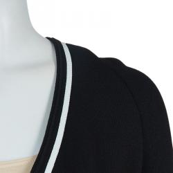 Pre Owned جاكيت جيفنشي مطرز بأبليك كرانيش تريكو أسود XS