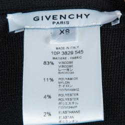 Pre Owned جاكيت جيفنشي مطرز بأبليك كرانيش تريكو أسود XS