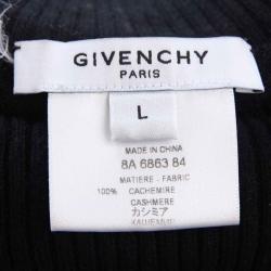 Pre Owned Givenchy Black Turtleneck Rib Knit Sweater L
