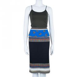 Givenchy Multicolored Scarf Print Skirt M