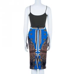 Givenchy Multicolored Scarf Print Skirt M