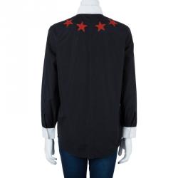 Pre Owned Givenchy Contrast Collar Star Detail Shirt XXS