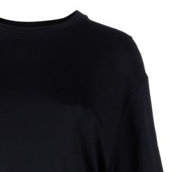 Pre Owned Givenchy Black Gathered Maxi Dress M