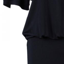 Pre Owned Givenchy Black Gathered Maxi Dress M