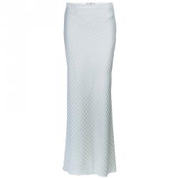Givenchy Couture Cream Houndstooth Maxi Skirt L