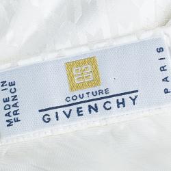 Givenchy Couture Cream Houndstooth Maxi Skirt L