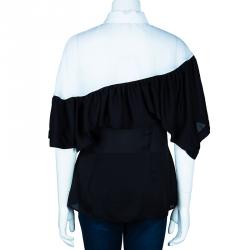 Givenchy Monochrome Frill Detail Top L