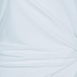Pre Owned Givenchy White Ruche Waist Side Slit Crepe Jersey Gown M
