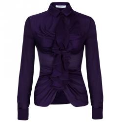 Givenchy Purple Ruffle Top S