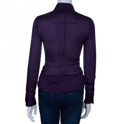 Givenchy Purple Ruffle Top S