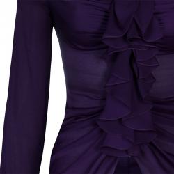 Givenchy Purple Ruffle Top S