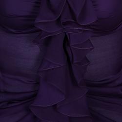 Givenchy Purple Ruffle Top S