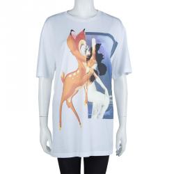 Givenchy White Graphic Print Crew Neck T Shirt L