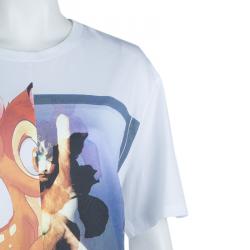 Givenchy White Graphic Print Crew Neck T Shirt L