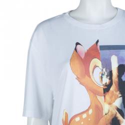 Givenchy White Graphic Print Crew Neck T Shirt L