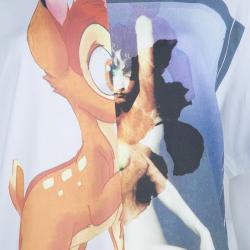 Givenchy White Graphic Print Crew Neck T Shirt L