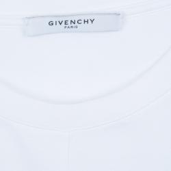 Givenchy White Graphic Print Crew Neck T Shirt L