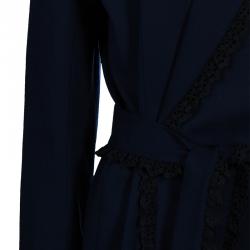 مملوكة مسبقًا Givenchy Couture Vintage Navy Blue Wrap Jacket S