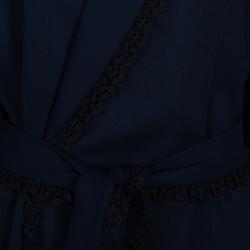 مملوكة مسبقًا Givenchy Couture Vintage Navy Blue Wrap Jacket S