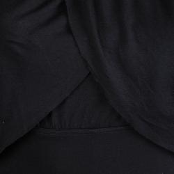 Pre Owned Givenchy Black Off Shoulder Cape Neck Dress M