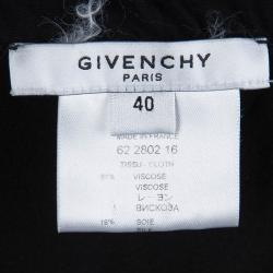 Pre Owned Givenchy Black Off Shoulder Cape Neck Dress M
