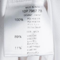 Pre Owned تونيك جيفنشي أبيض مزخرف بلا أكمام XS