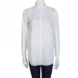Givenchy White Cotton Button Front Long Sleeve Oversized Shirt S