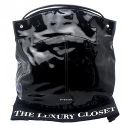 Givenchy Black Patent Leather Hobo