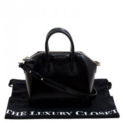 مملوكة مسبقًا حقيبة جيفنشي ميني أنتيغونا جلد أسود