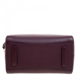Pre Owned Givenchy Burgundy Leather Mini Antigona Satchel