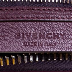 Pre Owned Givenchy Burgundy Leather Mini Antigona Satchel