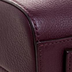 Pre Owned Givenchy Burgundy Leather Mini Antigona Satchel