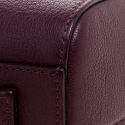 Pre Owned Givenchy Burgundy Leather Mini Antigona Satchel