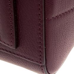 Pre Owned Givenchy Burgundy Leather Mini Antigona Satchel