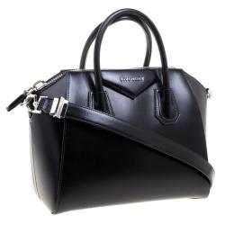 Pre Owned Givenchy Black Leather Small Antigona Satchel
