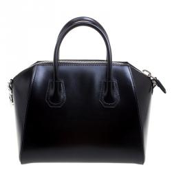 Pre Owned Givenchy Black Leather Small Antigona Satchel